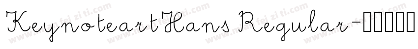KeynoteartHans Regular字体转换
